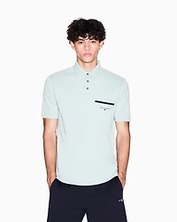 Regular pique polo shirt with pocket
