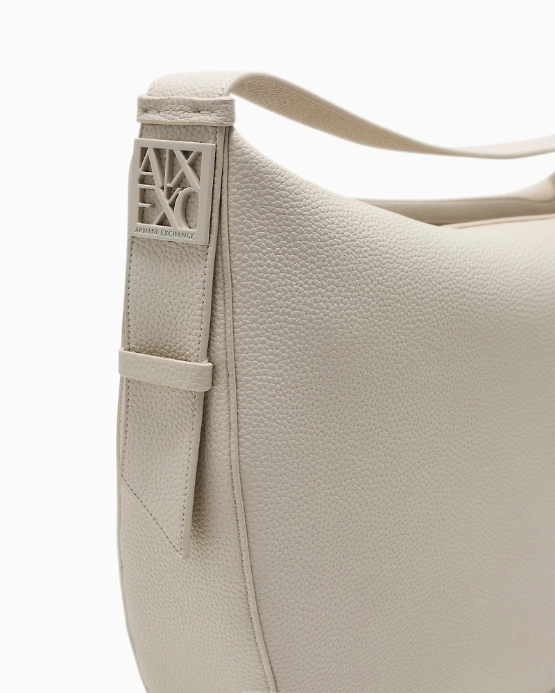 ASV Logo Hobo Shoulder Bag