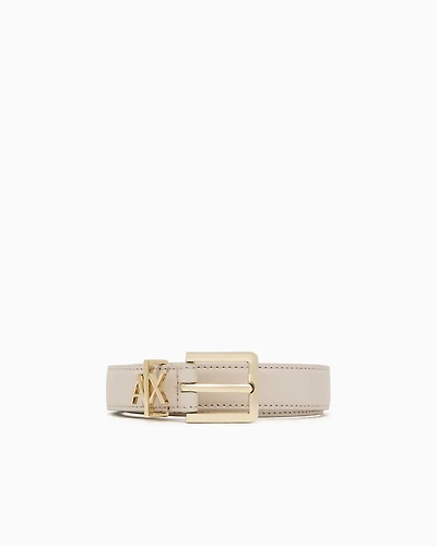 Thin belt with small logo