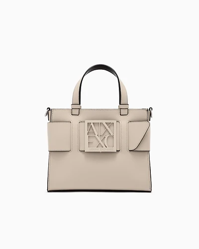 tote bag with double handles and shoulder strap