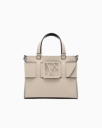 tote bag with double handles and shoulder strap