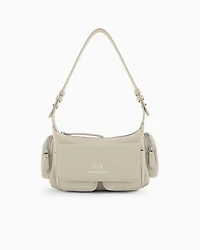 Large shoulder bag with side pockets