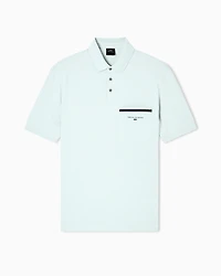 Regular pique polo shirt with pocket