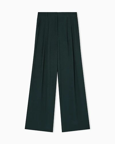 Armani Exchange - Casual Trousers, Woman, Green, Size: