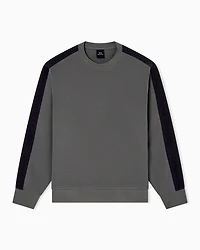 Crewneck Sweatshirt with Logo Bands