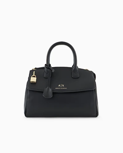 Armani Exchange - ASV Handbag Trunk, Woman, Black, Size: TU