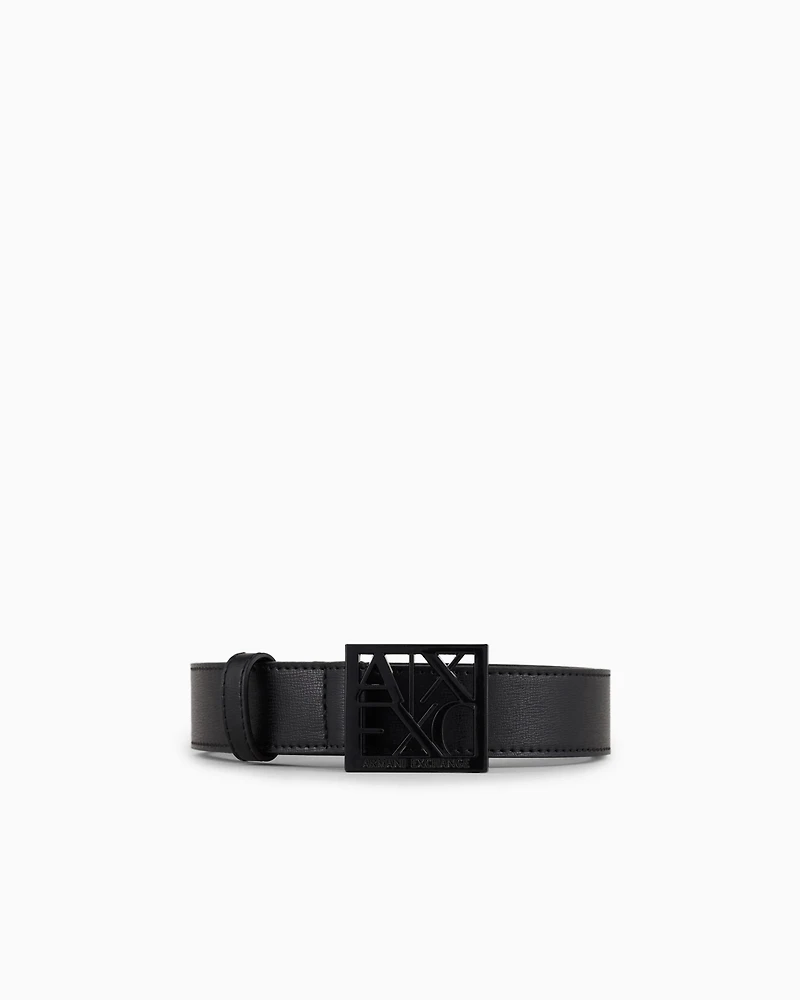 Belt with square logo