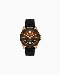 Three-hand movement watch with date display