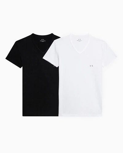 Pack of 2 jersey t-shirts with V-neck