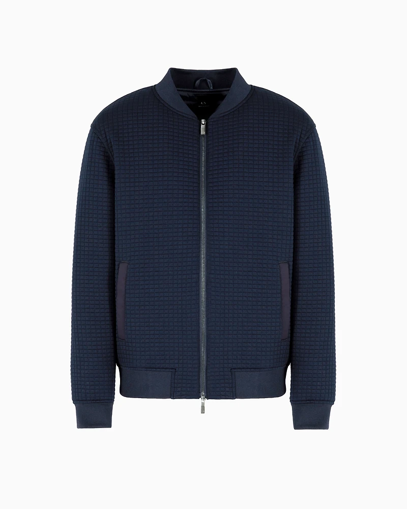 Bomber jacket with zip stretch fabric