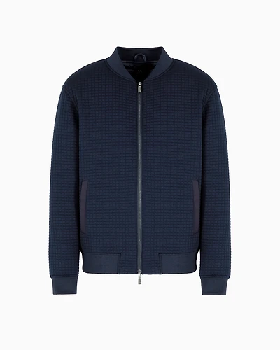 Bomber jacket with zip stretch fabric