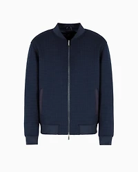 Bomber jacket with zip stretch fabric