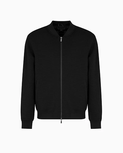 Bomber jacket with zip stretch fabric