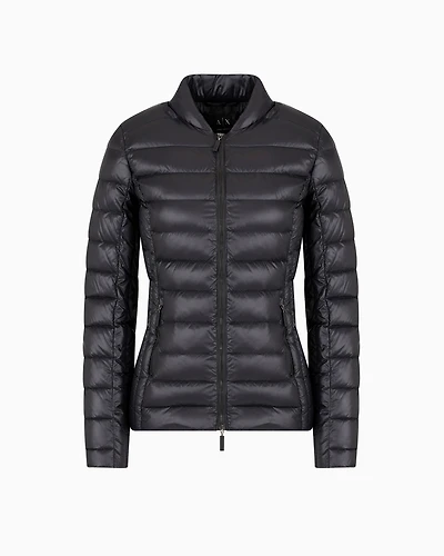 Shiny fabric down jacket