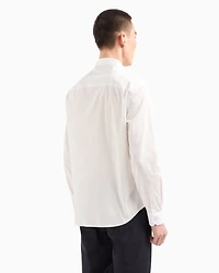 Regular fit shirt stretch satin cotton