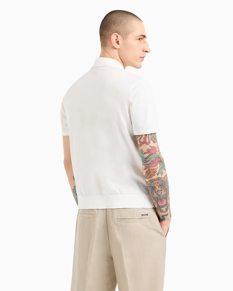 Pique polo shirt with contrasting details