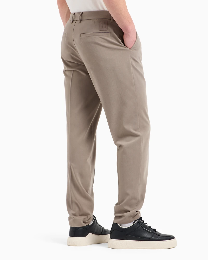 Chino trousers flowing fabric