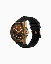 Three-hand movement watch with date display