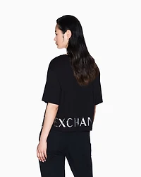 Cropped T-shirt with logo profile