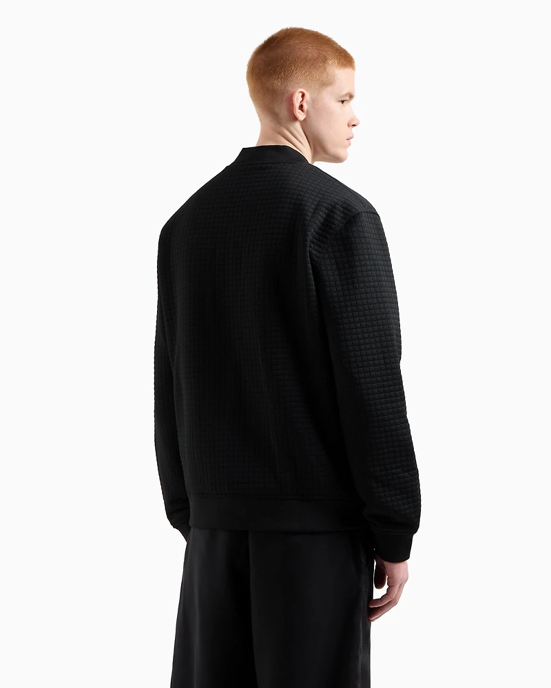 Bomber jacket with zip stretch fabric