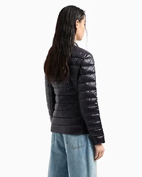Shiny fabric down jacket
