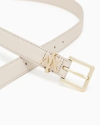 Thin belt with small logo
