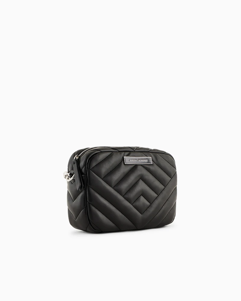 Quilted shoulder bag with chain strap
