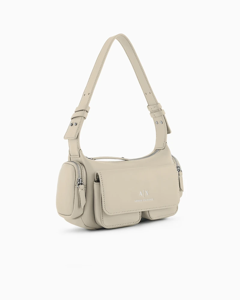 Large shoulder bag with side pockets