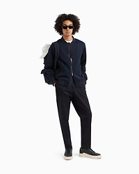 Bomber jacket with zip stretch fabric