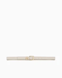Thin belt with small logo