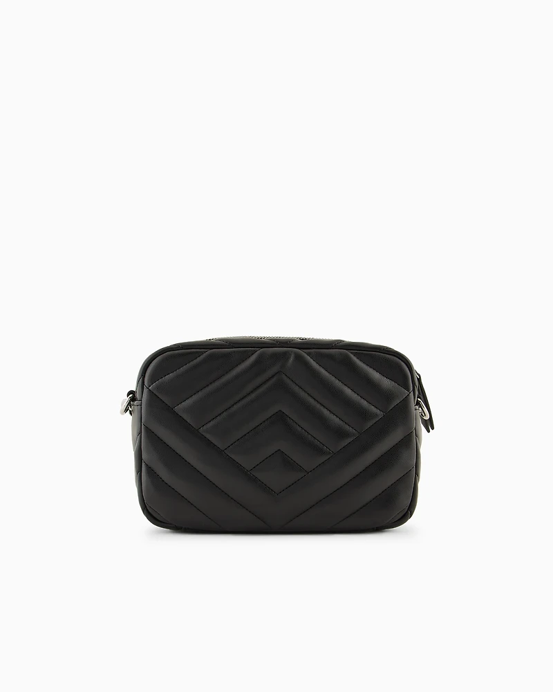 Quilted shoulder bag with chain strap