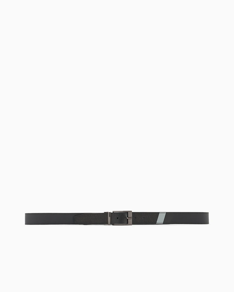 Coated leather belt