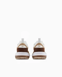 Emporio Armani - Mesh sneakers with laminated details and signature logo, Woman, Beige, Size: