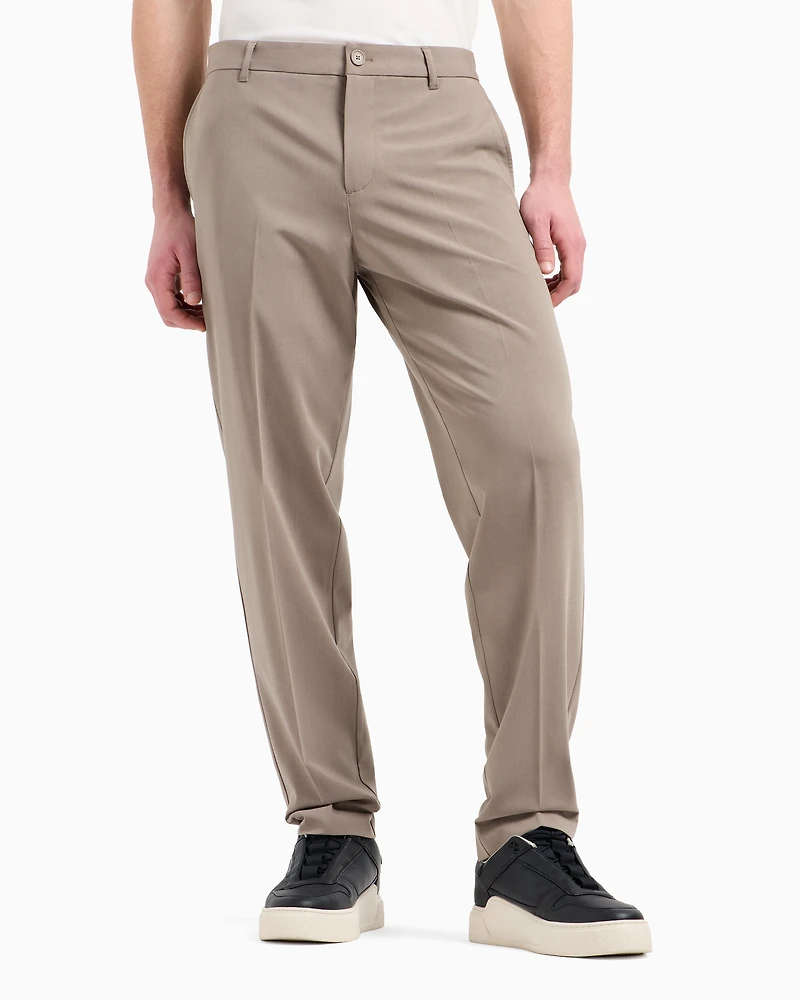 Chino trousers flowing fabric