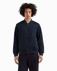 Bomber jacket with zip stretch fabric