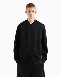 Bomber jacket with zip stretch fabric