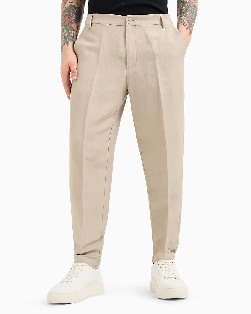 Poplin chino trousers