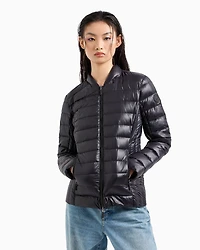 Shiny fabric down jacket