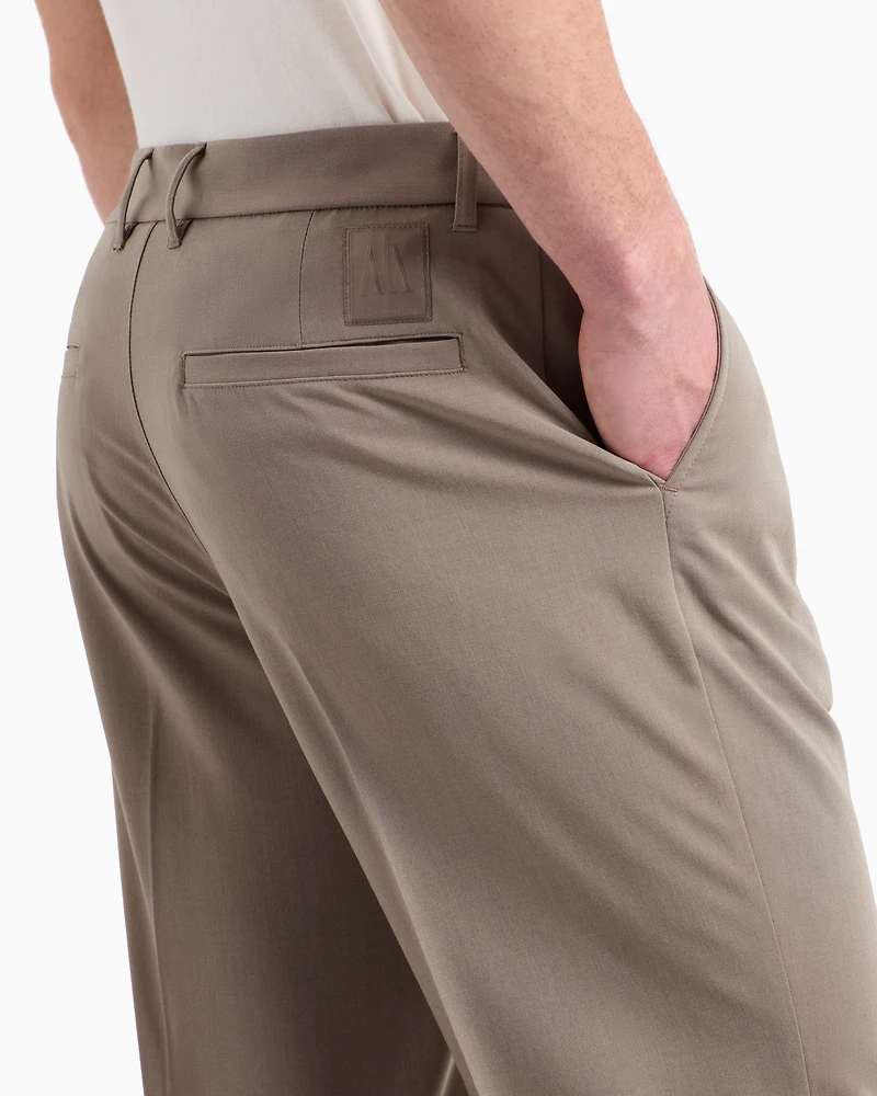 Chino trousers flowing fabric