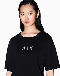 Cropped T-shirt with logo profile