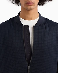 Bomber jacket with zip stretch fabric