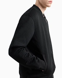 Bomber jacket with zip stretch fabric