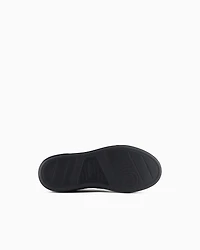 Eco-leather sneakers with decorative stitching