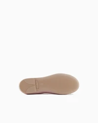 Emporio Armani - Nappa-leather ballerinas with patent leather toe, Girl, Pink, Size: