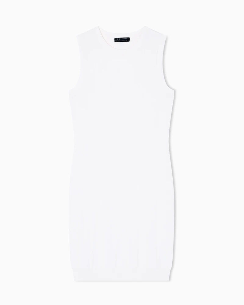 Sheath dress with allover logo