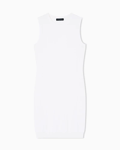 Sheath dress with allover logo
