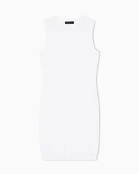Sheath dress with allover logo