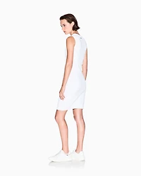 Sheath dress with allover logo