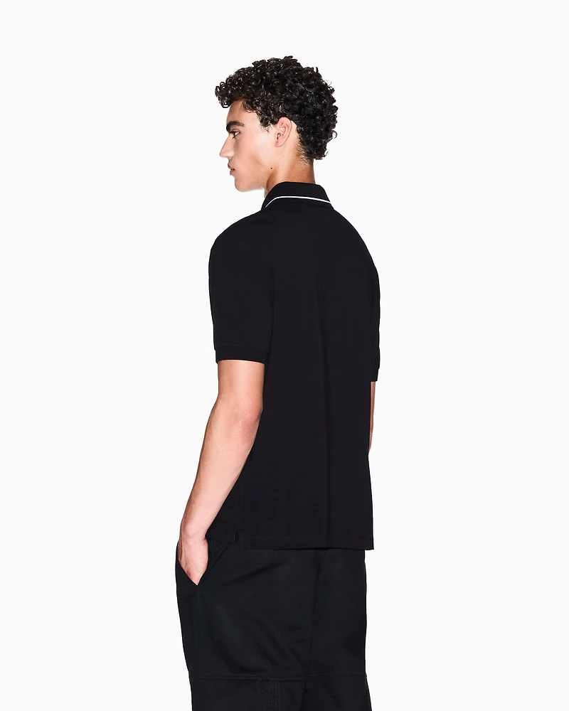 Regular fit polo shirt stretch jersey