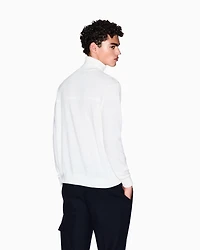 Armani Exchange - Wool Blend Turtleneck Sweater, Man, White, Size: